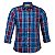 Camisa Masculina Xadrez Manga Longa Made in Mato Azul - Imagem 1