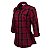 Camisa Feminina Xadrez Manga Longa Made in Mato Vermelha - Imagem 2