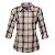 Camisa Feminina Xadrez Manga Longa Made in Mato Bege - Imagem 1