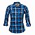 Camisa Feminina Xadrez Manga Longa Made in Mato Azul - Imagem 1
