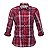 Camisa Feminina Xadrez Manga Longa Made in Mato Vermelha - Imagem 1