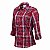 Camisa Feminina Xadrez Manga Longa Made in Mato Vermelha - Imagem 2