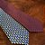 Gravata Azul Tradicional de Seda Foulard Dog's Print - Imagem 5