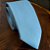 Gravata Slim 7cm Azul Serenity Feita no Brasil Tecido Oxford - Imagem 5