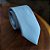 Gravata Slim 7cm Azul Serenity Feita no Brasil Tecido Oxford - Imagem 3