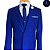 Terno Masculino Slim Fit Azul Royal Completo Corte italiano - Imagem 3