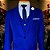 Terno Masculino Slim Fit Azul Royal Completo Corte italiano - Imagem 5