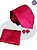 Gravata de seda Jacquard Vermelha c/ lenço + abotoaduras - Imagem 1