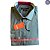 Camisa Masculina Social Cinza Slim Fit Manga Longa - Imagem 1