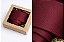 Kit Caixa de Presente Gravata Slim Bordô Lisa Trabalhada - Imagem 1