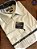 Camisa Masculina Social Bege Creme Manga Longa Diament - Imagem 3