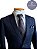 Terno masculino Azul Marinho Xadrez Slim Microfibra - Imagem 2