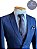 Terno masculino Azul Marinho Xadrez Slim Microfibra - Imagem 3
