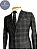 Terno Slim Masculino Xadrez Preto PV Lapela Peak T&C - Imagem 3