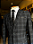 Terno Slim Masculino Xadrez Preto PV Lapela Peak T&C - Imagem 3