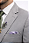 Terno Slim Masculino Cinza Médio Pespontado Corte Italiano Slim T&C CMFgray2025 - Imagem 4