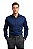 Camisa Social Azul Marinho Premium T&C 100% Algodão Fustão - Imagem 1
