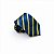Gravata Azul Marinho com Listras Amarelas | Regimental - Imagem 1