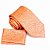 Gravata Masculina Laranja com Lenço de Bolso Premium – Estilo e Destaque Ties & Company - Imagem 1