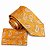 Gravata de Microfibra Laranjada com estampa paisley 8cm - Imagem 1
