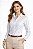 Camisa Feminina Social Branca Slim 100% Algodão Fustão – Delicadeza e Poder - Imagem 1