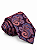 Gravata Masculina Paisley fuccia e Roxa - Imagem 1