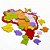 Quebra-Cabeça Duplo Newart Mapa do Brasil Estados e Regiões - Imagem 1