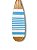 Remo Decorativo Azul claro listrado 55 cm Decoração Náutica Praia - Imagem 5