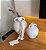 Vaso Decorativo com Alças Grande em Cerâmica Branco - Imagem 5