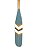 Remo Decorativo Azul Pastel com Branco 130 cm Decoração de Parede em madeira para Casa de Praia e Náutica - Imagem 3