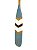 Remo Decorativo Azul Pastel com Azul escuro 130 cm Decoração de Parede em madeira para Casa de Praia e Náutica - Imagem 3