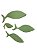 Kit 4 Peixes Verdes de Parede Decoração em Madeira - Imagem 3