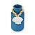 Vaso Decorativo Garrafa Azul Marinho com Colar de Concha Decoração Náutica Praia - Imagem 3