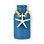 Vaso Decorativo Garrafa Azul Marinho com Colar de Estrela Decoração Náutica Praia - Imagem 2
