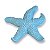 Estrela Decorativa De Mesa Azul Claro em Resina 16 Cm - Imagem 1
