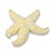 Estrela Decorativa De Mesa  Bege em Resina 16 Cm - Imagem 1