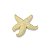 Estrela Decorativa De Mesa  Bege em Resina 11 Cm - Imagem 1