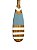 Remo Decorativo Azul Claro Listras 55 cm Decoração Náutica Praia - Imagem 3