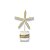 Enfeite Decorativo Pedestal Estrela Bege 25cm - Imagem 2