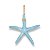 Estrela Decorativa De Parede Azul Claro em Resina 23 Cm - Imagem 2