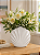 Vaso Decorativo Concha Modern Branco em Cerâmica - Imagem 1