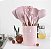 Jogo de Cozinha Rosa Kit C/12 Peças de Silicone, Utensílios e Copo Suporte para Cozinha Cabo de Madeira - Imagem 1