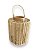 Lanterna em Fibra Natural com Suporte em Vidro para Velas - Imagem 2