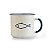 Caneca Náutica Branca Peixe 400ml - Imagem 1