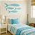 Kit 4 Peixes Azul Pastel de Parede Decoração em Madeira - Imagem 1