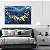 Quadro Tela Decorativa Grande Cardume Peixes Gold - 60cm x 90cm - Imagem 1