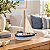 Enfeite Barco Jangada Azul e Branco 23 cm Decoração Náutica de Mesa - Imagem 1