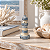 Enfeite Farol Azul Pátina 12 cm Decoração Náutica de Mesa - Imagem 1
