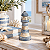 Enfeite Farol Azul Pátina 20 cm Decoração Náutica de Mesa - Imagem 1