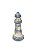 Enfeite Farol Azul Pátina 20 cm Decoração Náutica de Mesa - Imagem 2